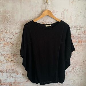 Morgan Claire  Black Relaxed Batwing Sleeve Top